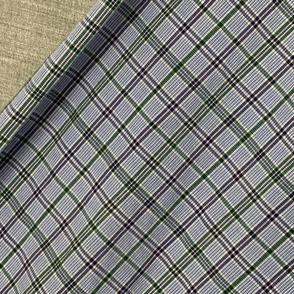 Ralph Lauren Yarmouth Shirt Cotton Button Sz 16.5 Down Blue Green Check - Picture 4 of 8